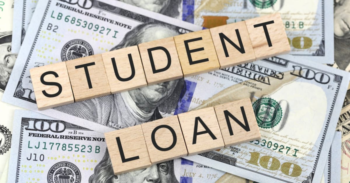 Student loan on dollar bill