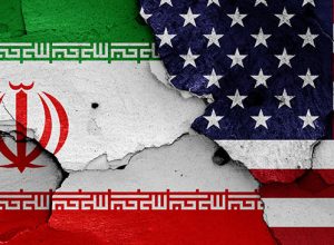 US-Iran flag